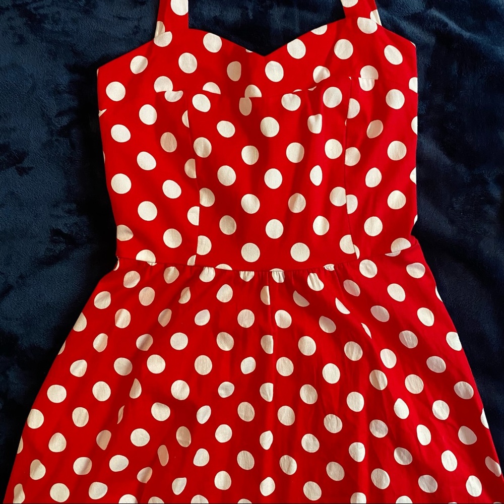 Topdress Womens’ Vintage Polka Audrey 1950’s Halter Retro Cocktail Dress - Picture 3 of 10